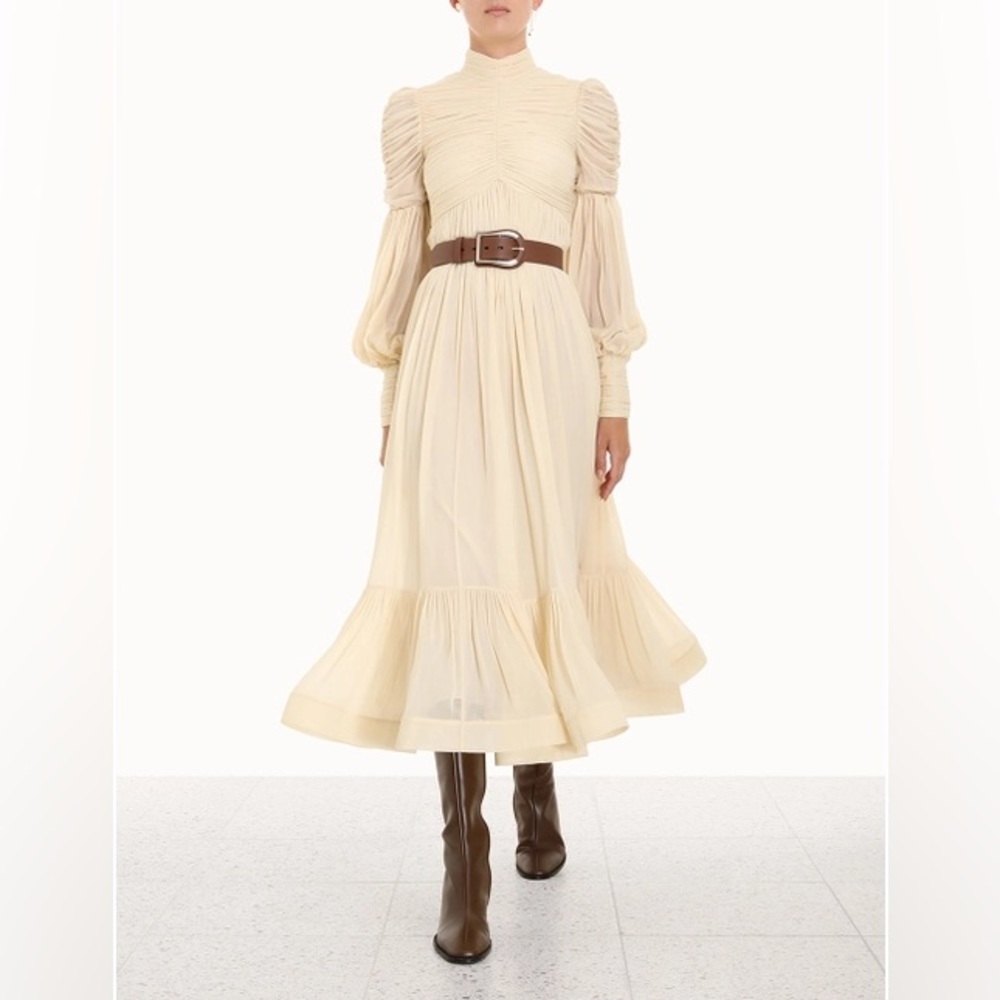 Zimmermann CELESTIAL RUCHED MIDI DRESS